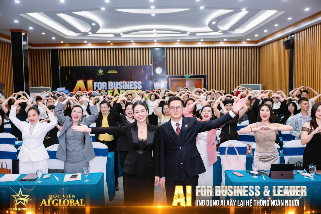 Hình ảnh tập thể tại lớp học AI Global